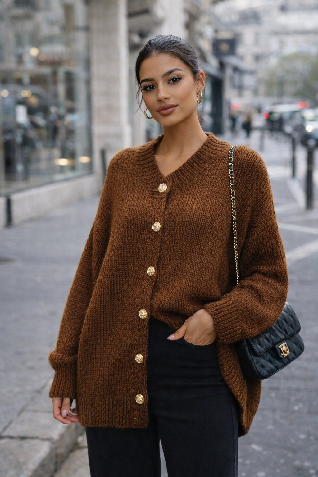 Cardigan Long Boutonné - Ava