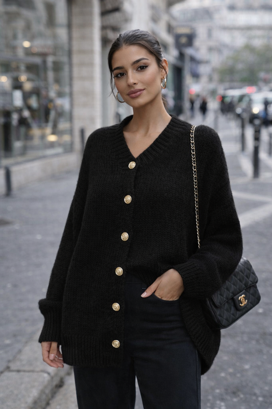 Cardigan Long Boutonné - Ava