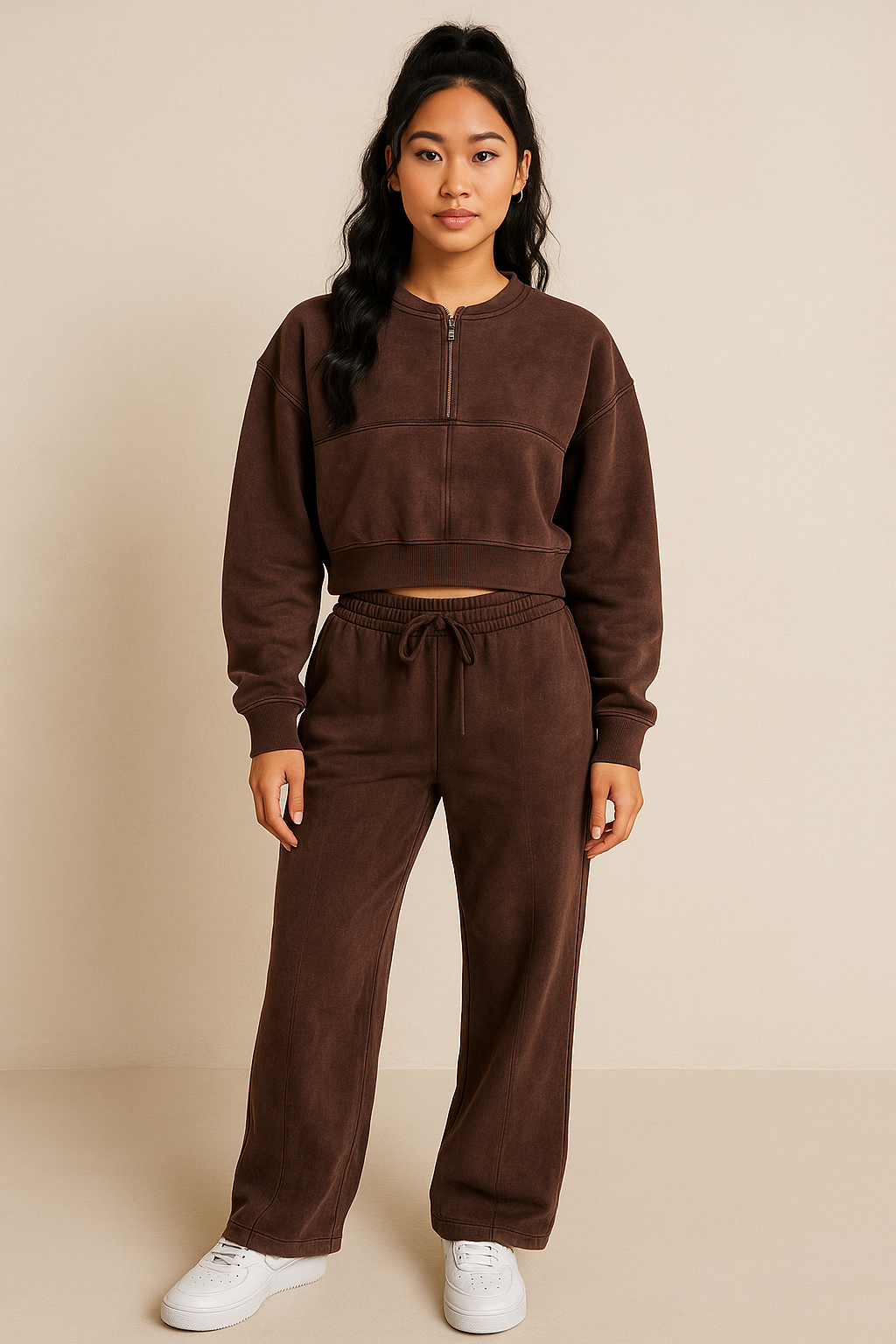 Ensemble Sienna – Marron délavé/Noir