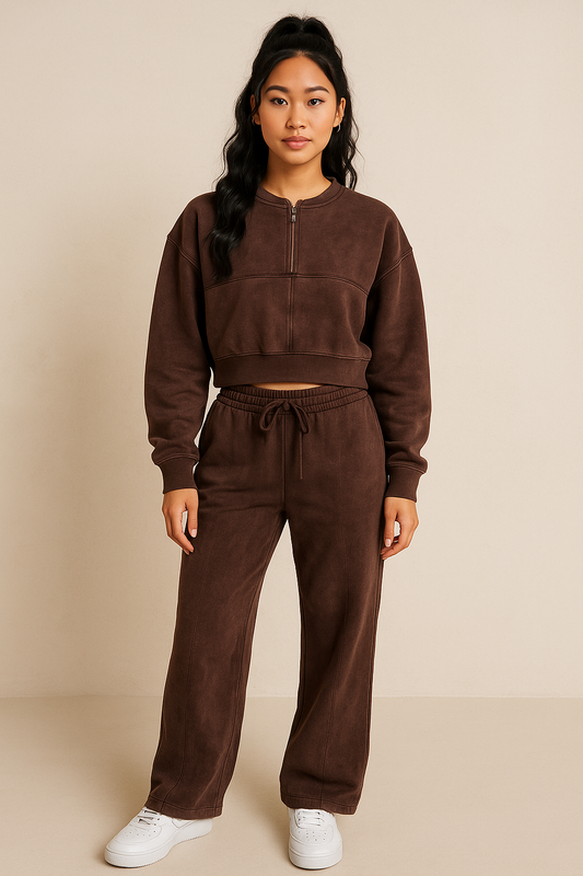 Ensemble Sienna – Marron délavé/Noir